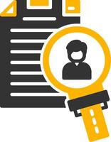 Professional Career Planning Path Glyph Two Color vector