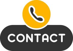 Contact Support Button Glyph Two Color vector