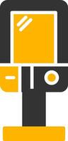 Ticket and Info Kiosk Glyph Two Color vector