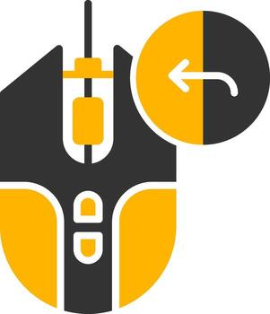 Vamos espalda botón glifo dos color vector