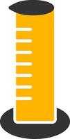 Graduated Measurement Cylinder Glyph Two Color vector