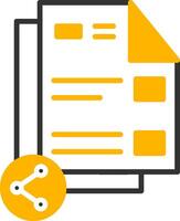 Easy File Sharing Option Glyph Two Color vector