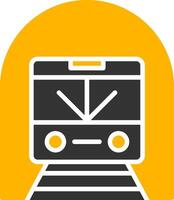 Station Wall Subway Art Display Glyph Two Color vector