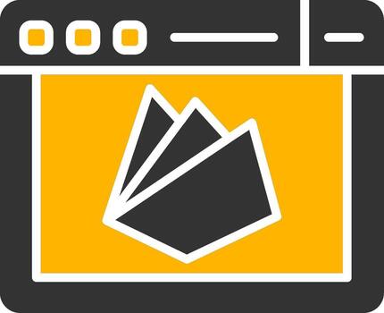 Firebase Real Time Database Glyph Two Color vector