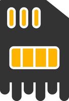 Memory Leak Detected Glyph Two Color vector