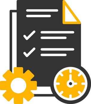 ágil proyecto administración herramienta glifo dos color vector