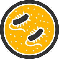 Actinomyces Filamentous Bacteria Glyph Two Color vector