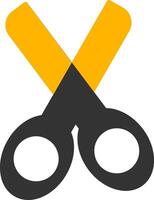 Scissors Glyph Two Color vector