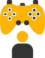 Immersive Multiplayer Mode Glyph Two Color vector