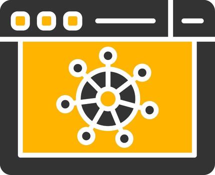 Kubernetes Cluster Management Glyph Two Color vector