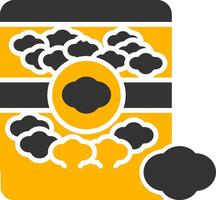 Quick Dry Face Towel Glyph Two Color vector
