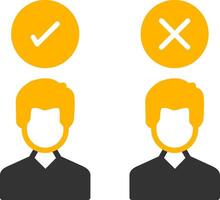Staff Unavailability or Absence Glyph Two Color vector