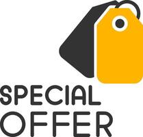 Exclusive Special Offer Message Glyph Two Color vector