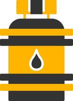 Portable Rainwater Storage Barrel Glyph Two Color vector
