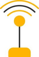 Public WiFi Access Zone Glyph Two Color vector