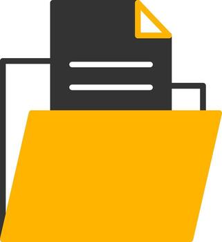 etiquetado archivo carpeta glifo dos color vector