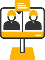 Zoom OnGlyph Meeting Invite Glyph Two Color vector