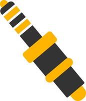 Platinum Spark Plug Glyph Two Color vector