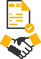 Client Accepted Your Proposal Glyph Two Color vector