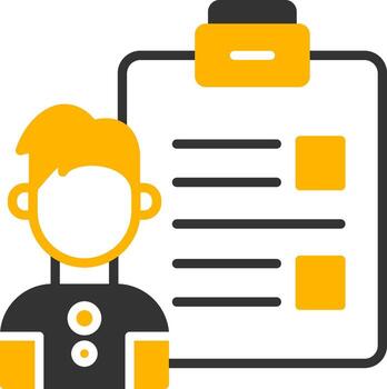 Client Shared Project Brief Glyph Two Color vector