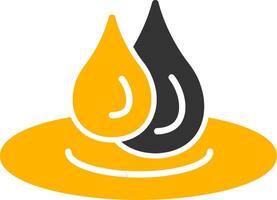 Splashing Water Droplet Symbol Glyph Two Color vector