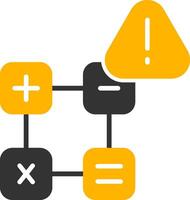 Arithmetic Operation Error Glyph Two Color vector