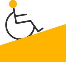 Accessibility Boarding Ramp Glyph Two Color vector