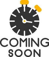 Product Launch Coming Soon Glyph Two Color vector