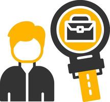 Professional Job Seeker Avatar Glyph Two Color vector