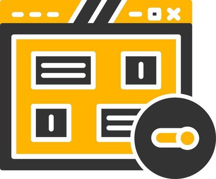 interactivo llamada a acción botón glifo dos color vector