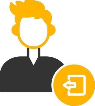Log Out Account Glyph Two Color vector