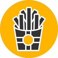 No Eating Allowed Sign Glyph Two Color vector