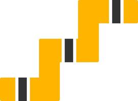 Station Access Stairs Glyph Two Color vector