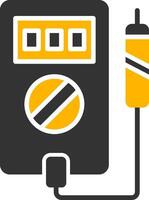 Digital Multimeter Device Glyph Two Color vector