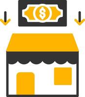 SBA Small Business Loan Icon Glyph Two Color vector