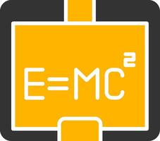 Math Equation with Variables Glyph Two Color vector