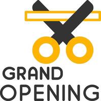 Grand Opening Ceremony Invite Glyph Two Color vector