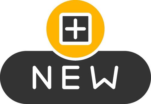 Create New File Button Glyph Two Color vector