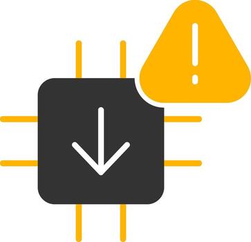 firmware actualizar error glifo dos color vector