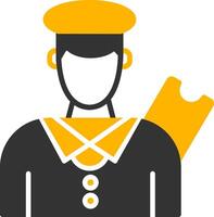 Official Subway Ticket Inspector Glyph Two Color vector