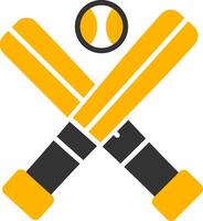 Leather Baseball Glyph Two Color vector