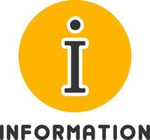 Important Information Notice Glyph Two Color vector