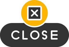 Close Window Button Glyph Two Color vector