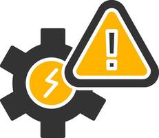 Configuration Error Message Glyph Two Color vector
