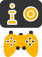 Customizable Game Avatar Glyph Two Color vector