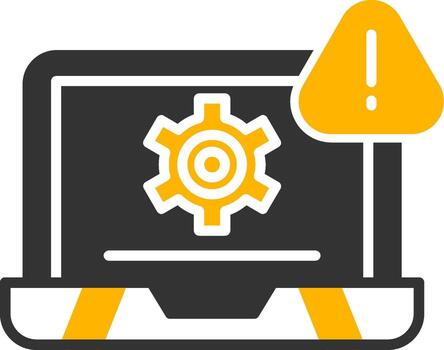 sistema error alerta glifo dos color vector