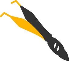 Precision Tip Tweezers Glyph Two Color vector