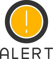 Urgent Alert Message Glyph Two Color vector
