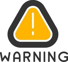 Warning Sign Notification Glyph Two Color vector