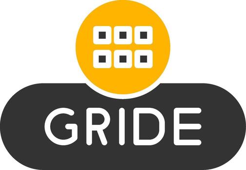 Grid View Toggle Button Glyph Two Color vector